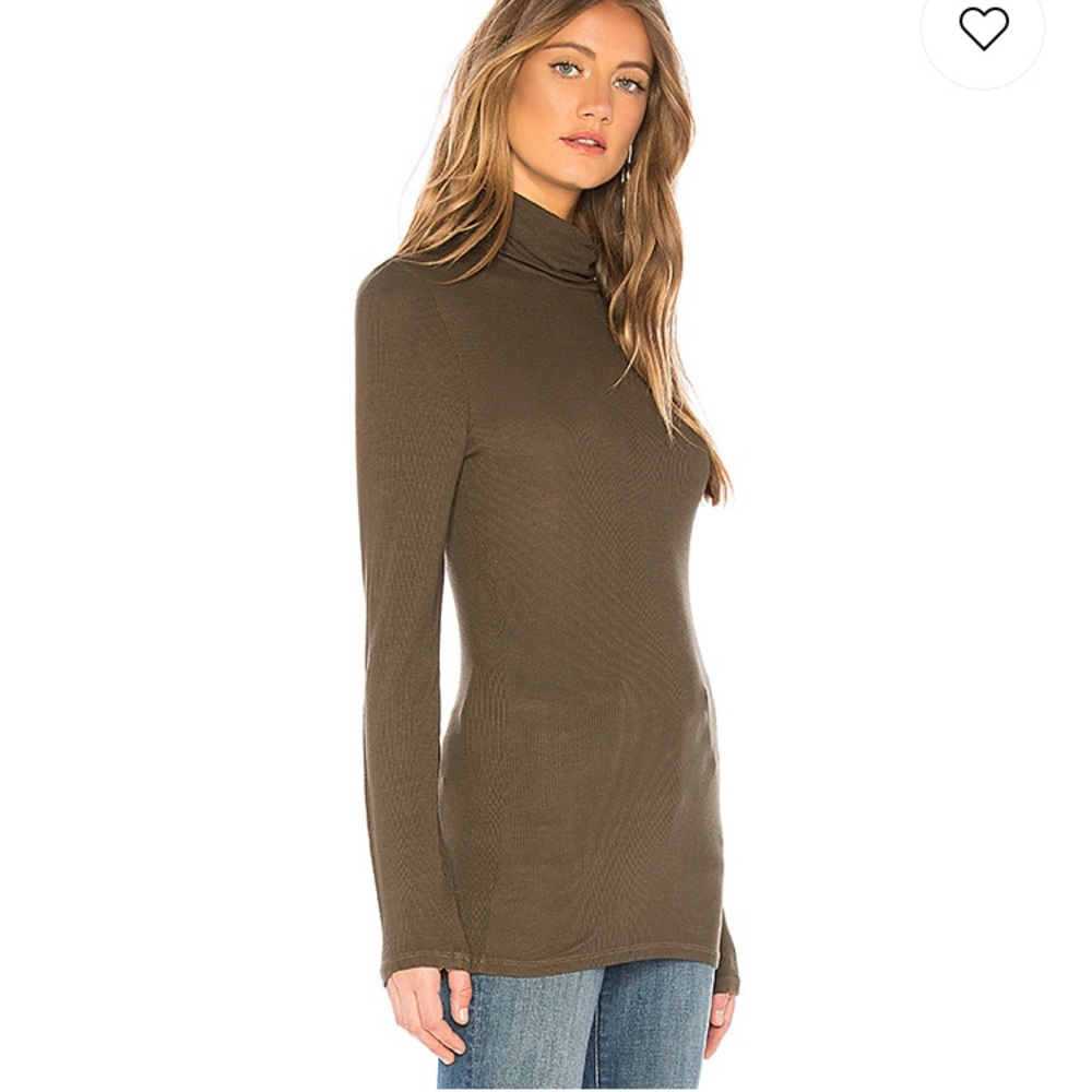 MICHAEL STARS Long Sleeve RIBBD Turtleneck